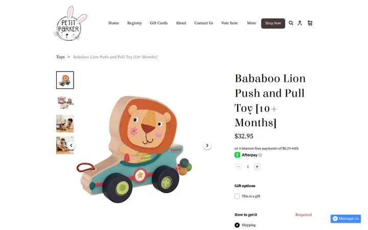 /product/bababoo-lion-push-and-pull-toy-10-months-/752EIQPW2SHHTHLSGIL2IZIW — Petit Parker + Co