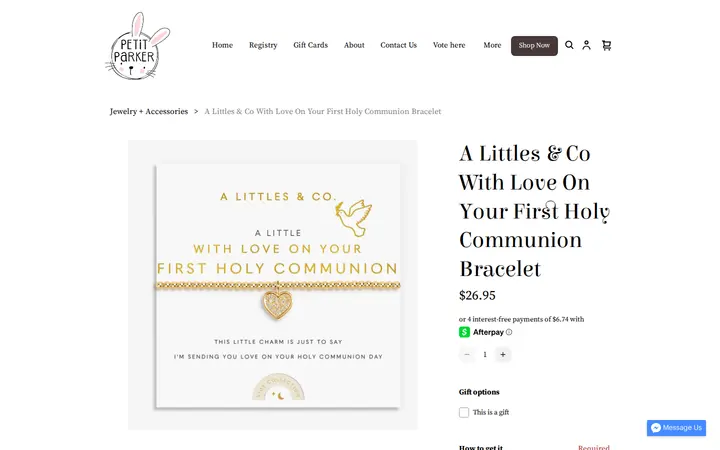/product/a-littles-co-with-love-on-your-first-holy-communion-bracelet/ZAUCSUXE7A7WWHDDXGY7UCYF — Petit Parker + Co
