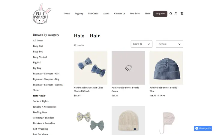/shop/hats-hair/4YDH5SE23HXH44ZGP3BTEWY7 — Petit Parker + Co