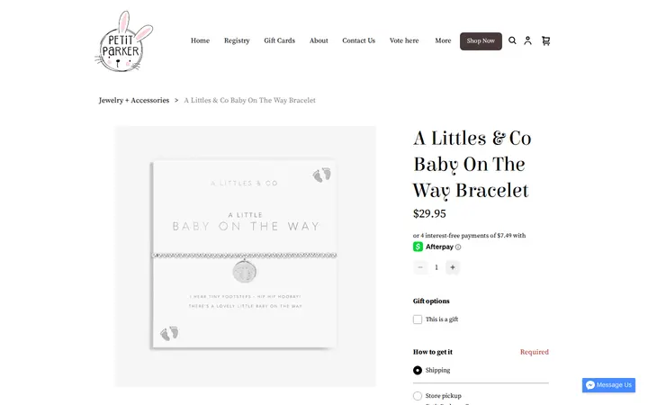 /product/a-littles-co-baby-on-the-way-bracelet/IHOHX6XZP35GA4JZWNUJURVZ — Petit Parker + Co