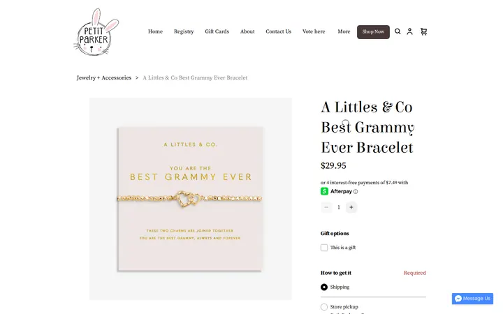 /product/a-littles-co-best-grammy-ever-bracelet/GFQ7E57PTHNYXLEU2FKOITBB — Petit Parker + Co