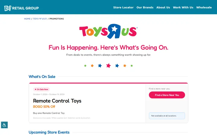 /toysrus/promotions — Toys"R"Us at Denver Premium Outlets