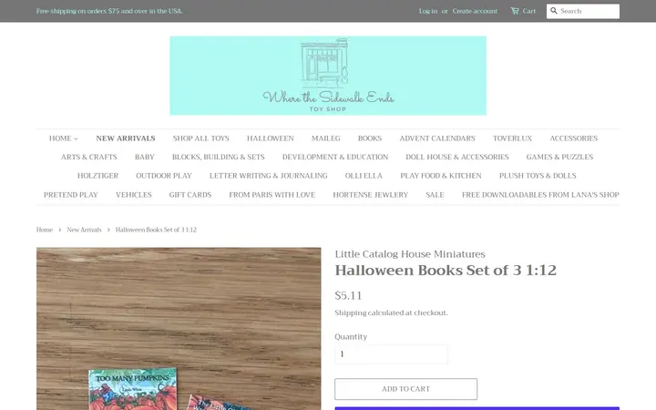 /collections/new-arrivals/products/halloween-books-set-of-3-1-12 — Where The Sidewalk Ends Toy Shop