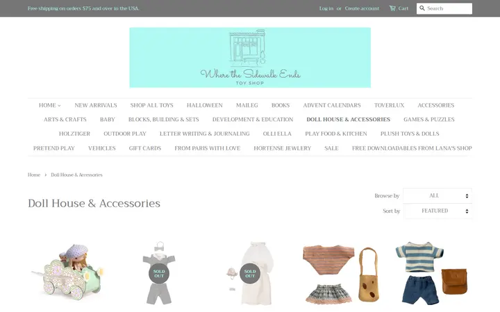 /collections/doll-house-accessories — Where The Sidewalk Ends Toy Shop