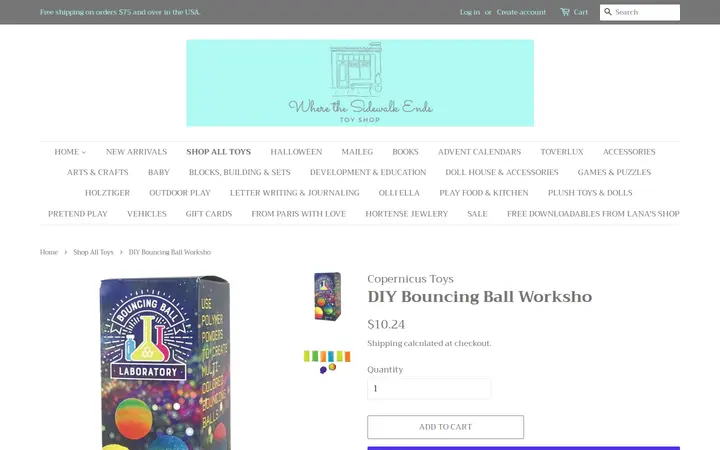 /collections/shop-all-toys/products/diy-bouncing-ball-workshop — Where The Sidewalk Ends Toy Shop