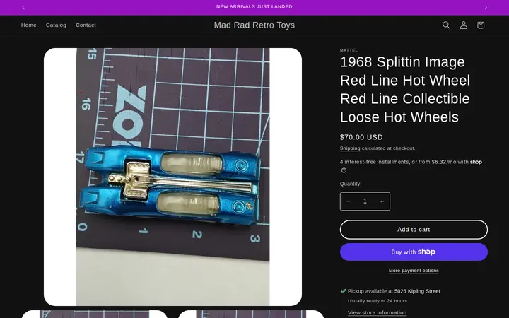 /products/1968-splittin-image-red-line-hot-wheel-red-line-collectible-loose-hot-wheels — Mad Rad Retro Toys