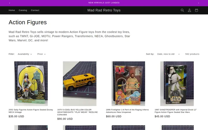 /collections/action-figures — Mad Rad Retro Toys