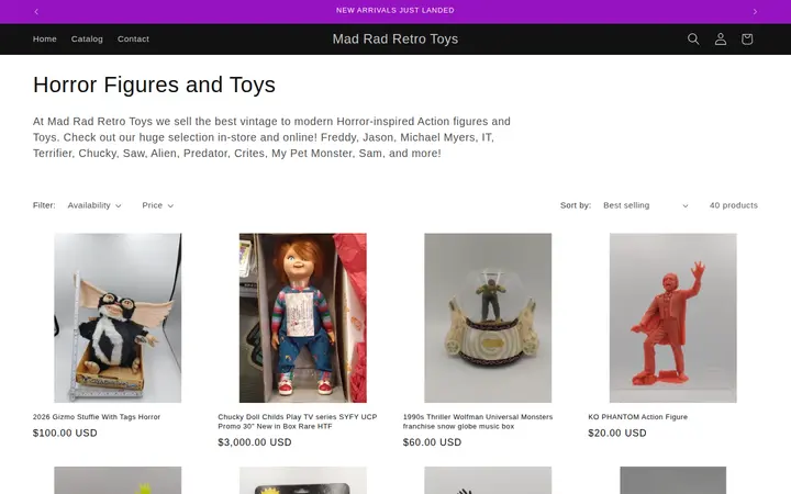 /collections/horror-figures-and-toys — Mad Rad Retro Toys