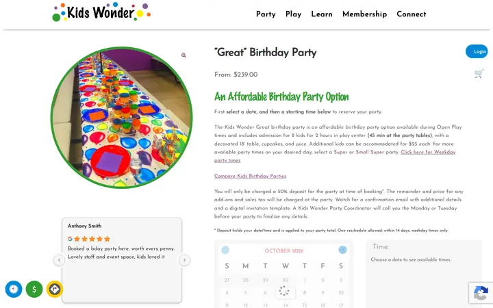 /product/birthday-party — Kids Wonder