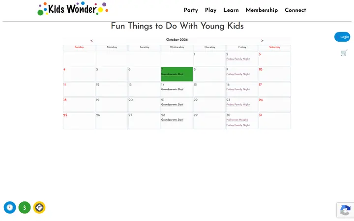 /home/calendar — Kids Wonder