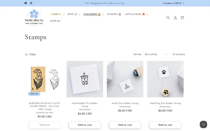 /collections/stamps — Pacific Alley Co.