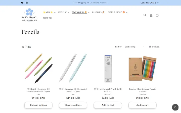 /collections/pencils — Pacific Alley Co.
