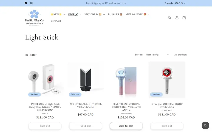 /collections/lightstick — Pacific Alley Co.