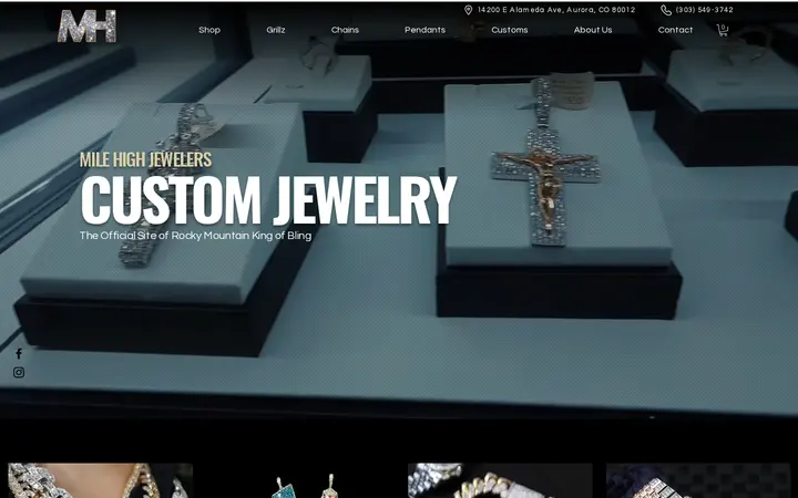 Website of Mile High Jewelers