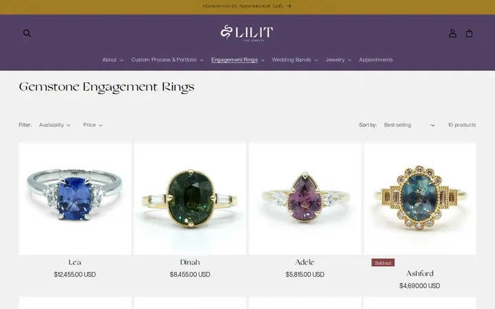 /collections/gemstone-engagement-rings — Lilit Fine Jewelry