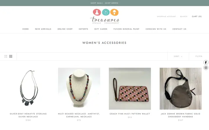 /collections/womens-accessories — Treasures Upscale Consignment