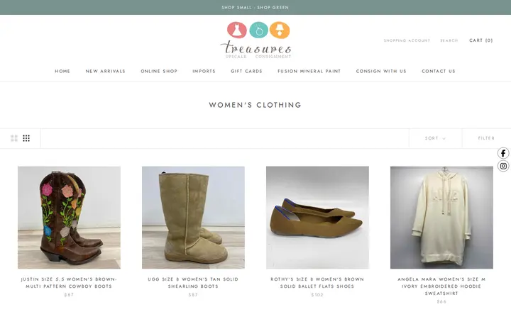 /collections/womens-clothing — Treasures Upscale Consignment