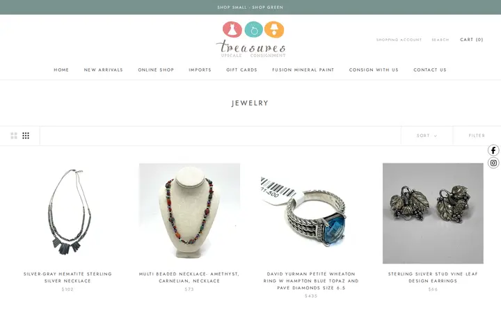 /collections/jewelry — Treasures Upscale Consignment