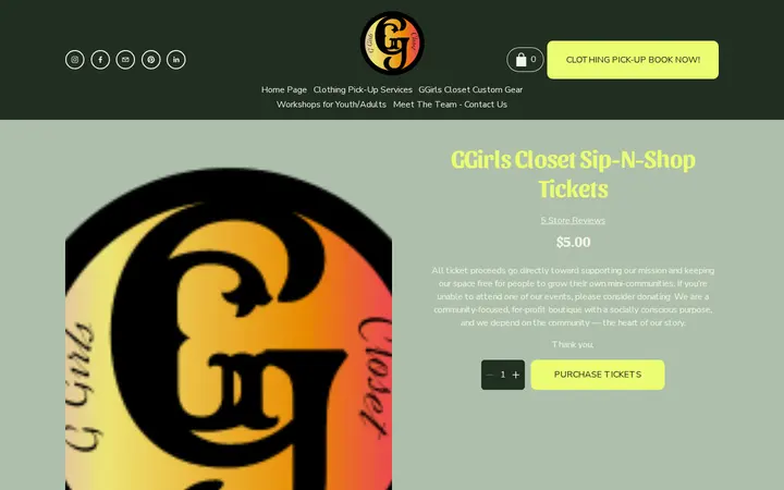 /shop/p/ggirls-closet-sip-n-shop-tickets — GGirls Closet LLC