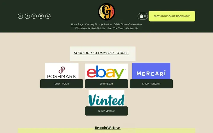 Website of GGirls Closet LLC
