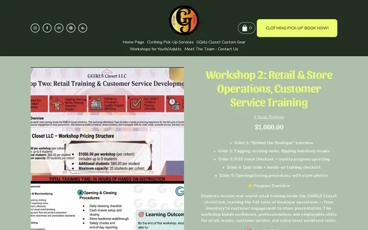 /shop/p/workshop-1-recycling-upcycling-8py7e — GGirls Closet LLC