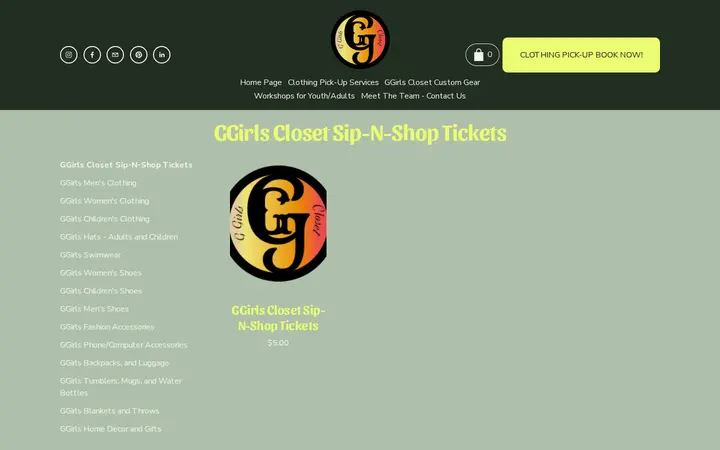 /shop/ggirls-closet-sip-n-shop-tickets — GGirls Closet LLC