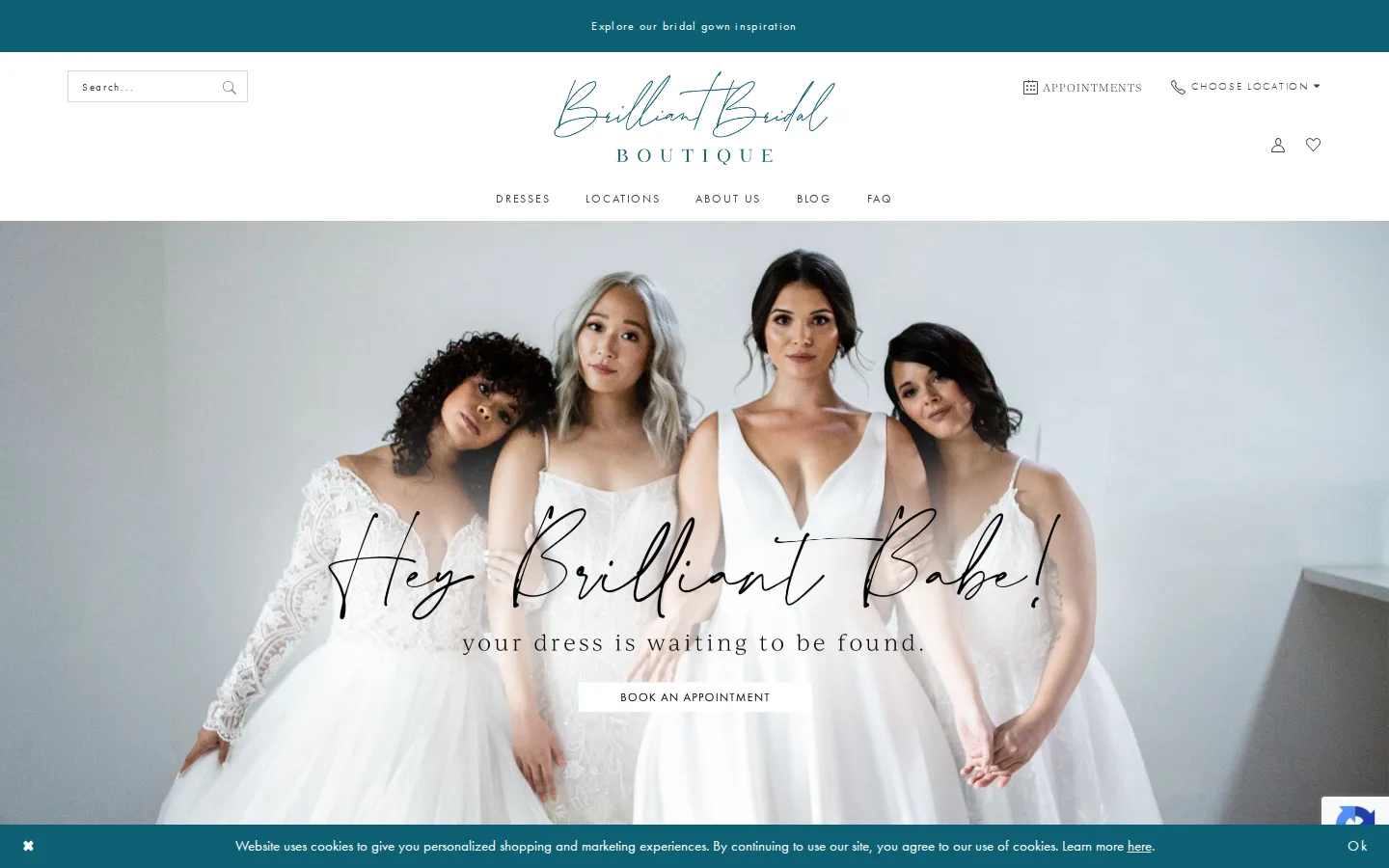 Captured website of Brilliant Bridal