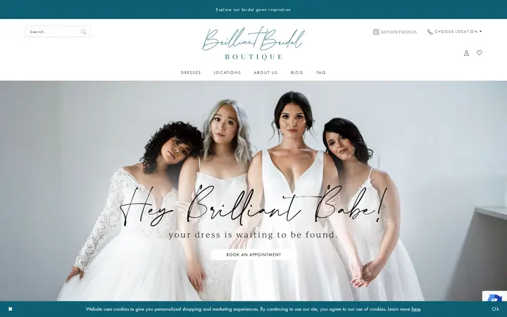 Website of Brilliant Bridal