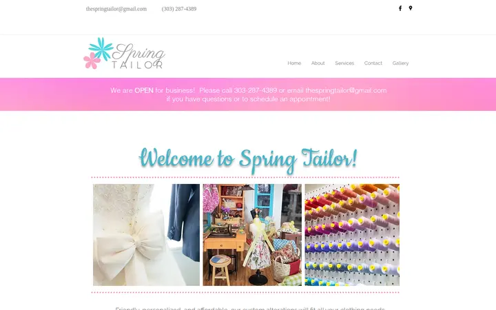 Website of Spring Tailor
