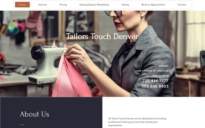 Website of Tailor's Touch