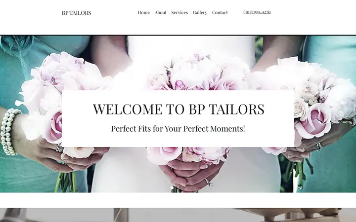 Website of BP Tailors