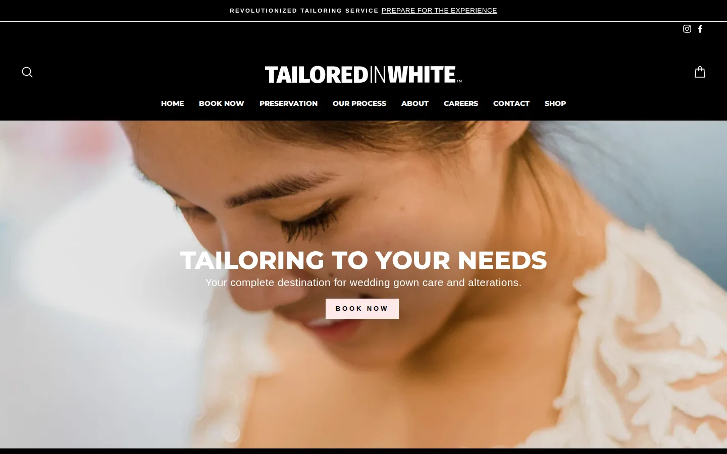 Captured website of Tailored In White - DEN🪡