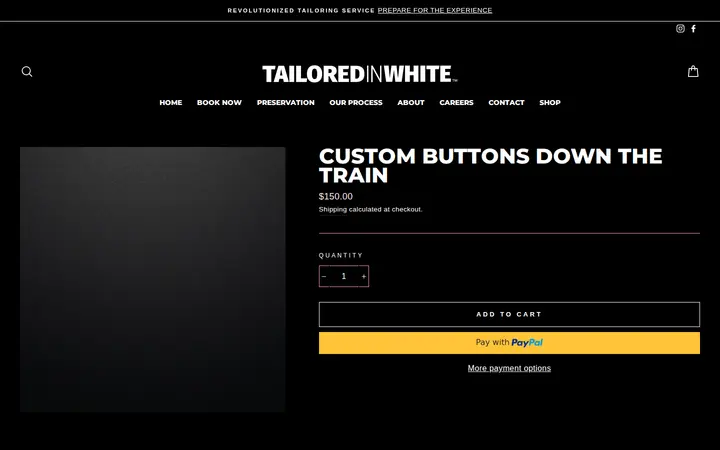 /products/custom-buttons-down-the-train — Tailored In White - DEN🪡