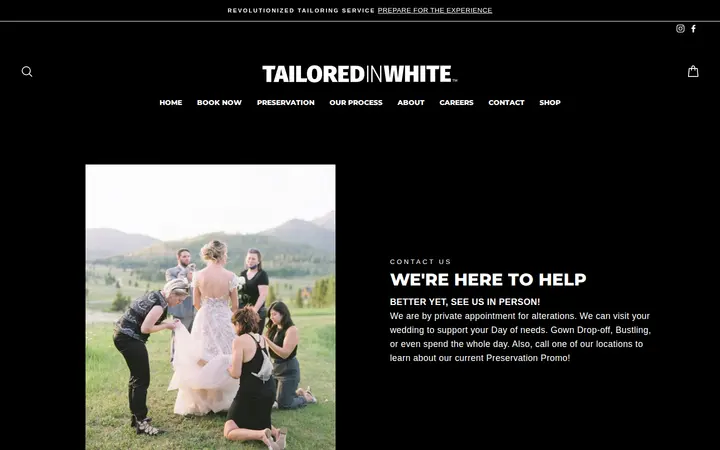 /pages/contact — Tailored In White - DEN🪡