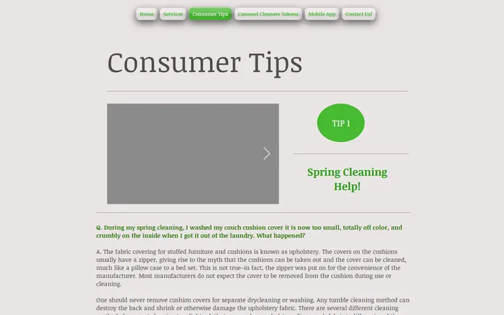 /consumer-tips — Carousel Cleaners