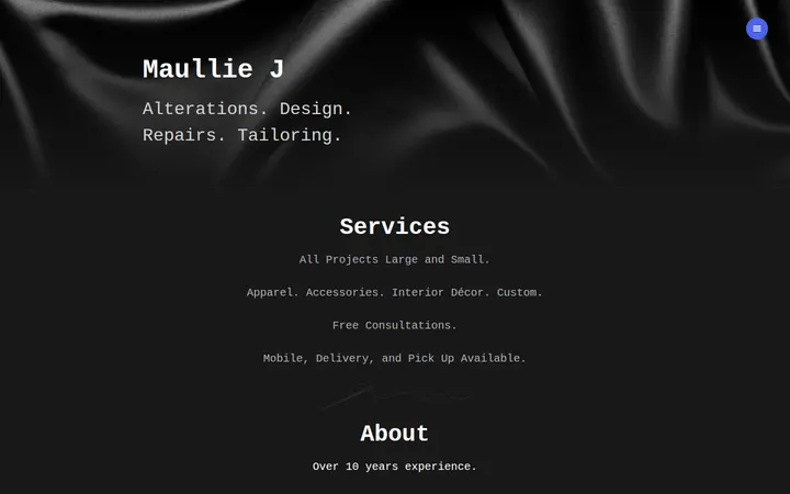 Website of Maullie J Alterations and Design