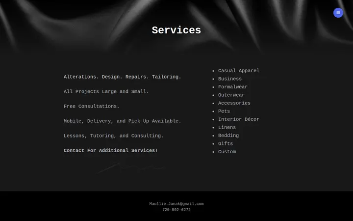 /services.html — Maullie J Alterations and Design