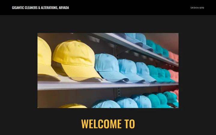 Website of Gigantic Cleaners & Alterations