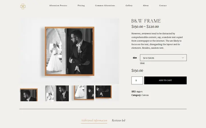/product/bw-frame — Anne Thomas Couture