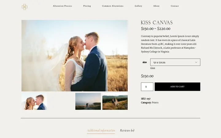 /product/kiss-canvas — Anne Thomas Couture