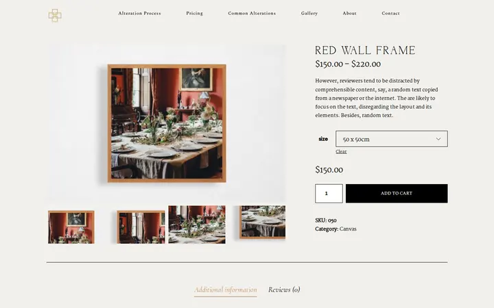 /product/red-wall-frame — Anne Thomas Couture