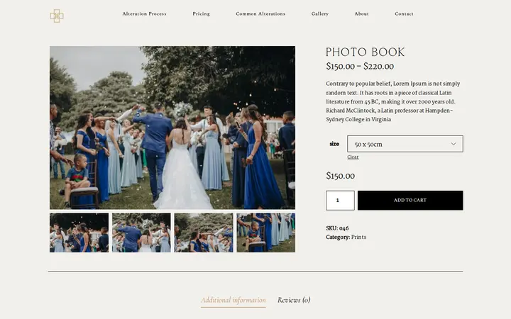 /product/photo-book — Anne Thomas Couture