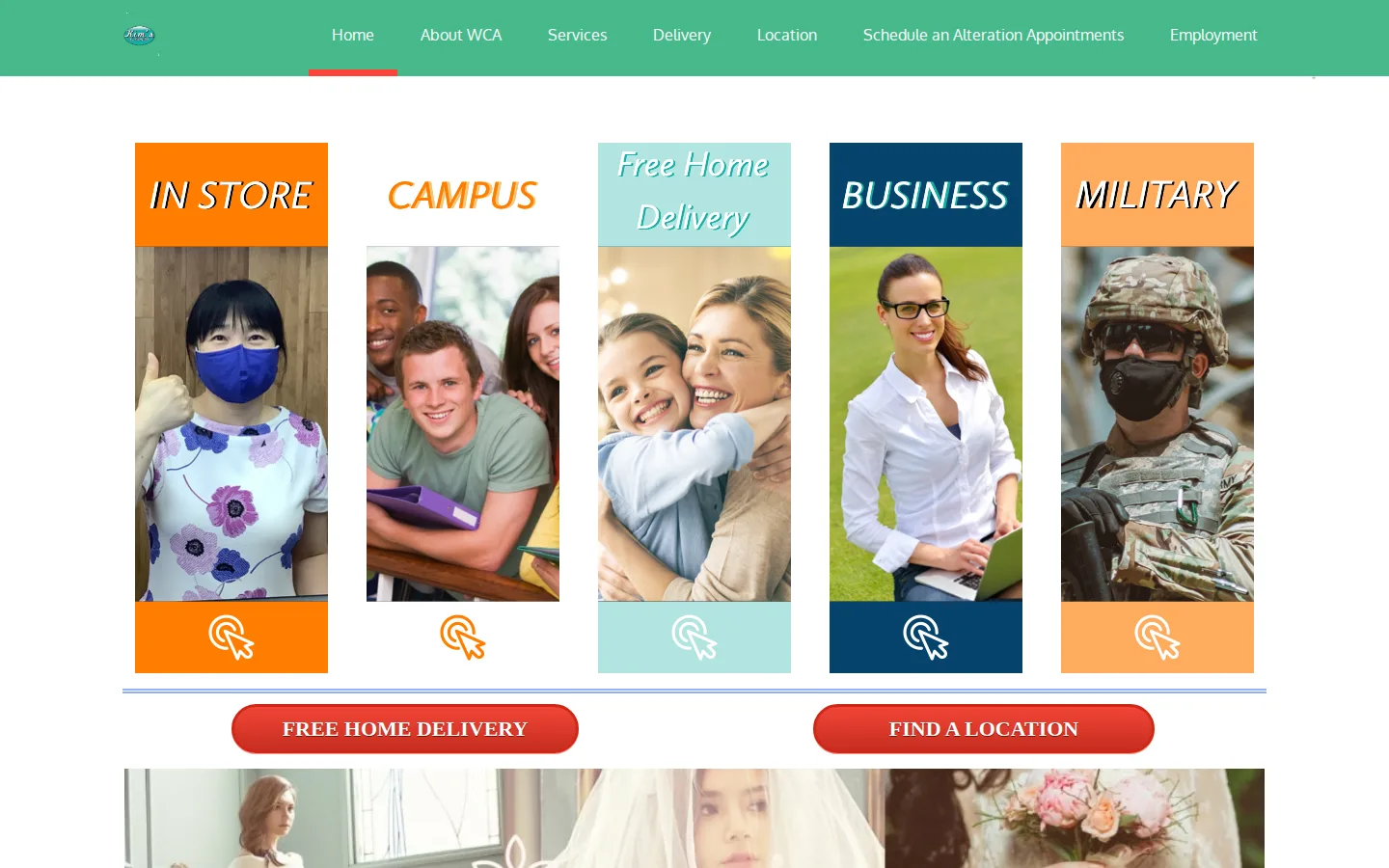 Captured website of Kim's Cleaners & Alterations