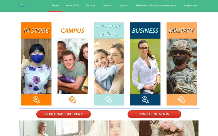 Website of Kim's Cleaners & Alterations