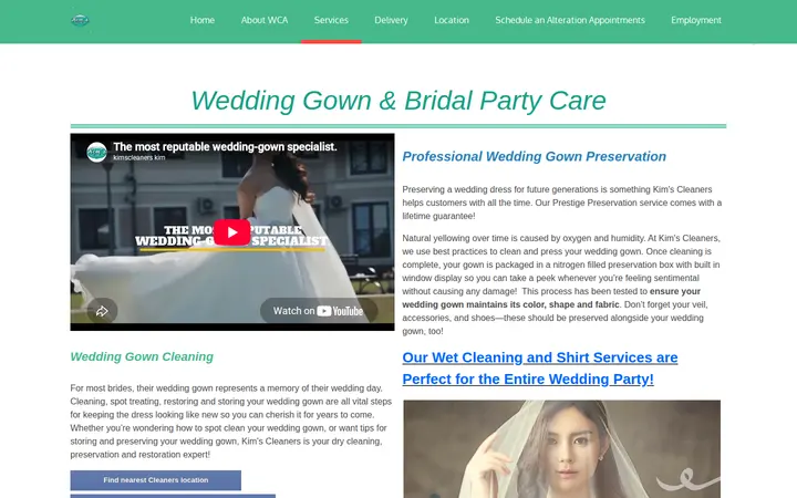 /weddinggownandbridalpartycare — Kim's Cleaners & Alterations