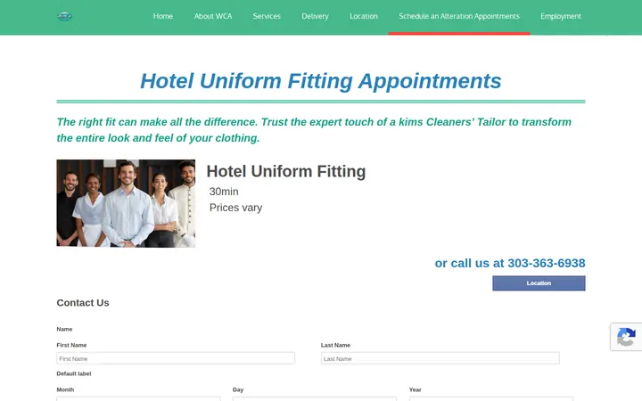 /uniform-appointment — Kim's Cleaners & Alterations
