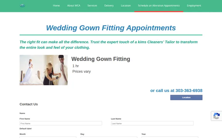 /wedding-appointment — Kim's Cleaners & Alterations
