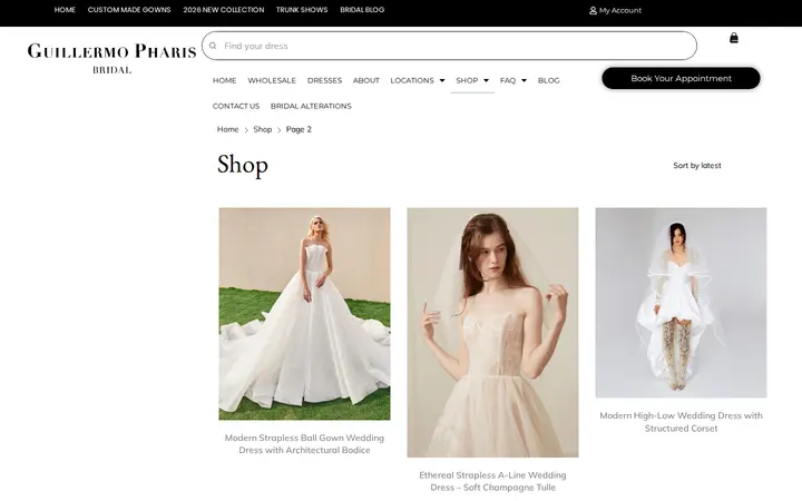 /shop/page/2 — GUILLERMO PHARIS BRIDAL