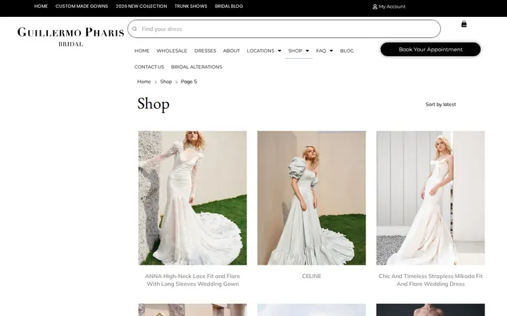/shop/page/5 — GUILLERMO PHARIS BRIDAL