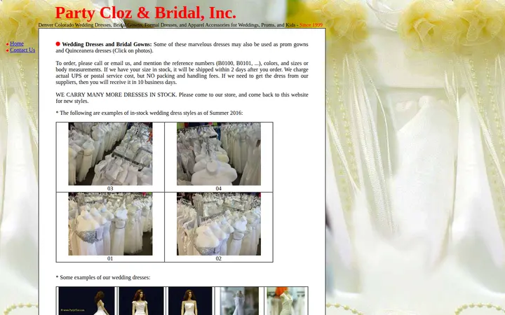 /WeddingDresses01.html — Party Cloz & Bridal